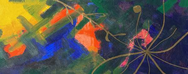 Thoughts at Dusk, 20x50 cm, mixed media on paper