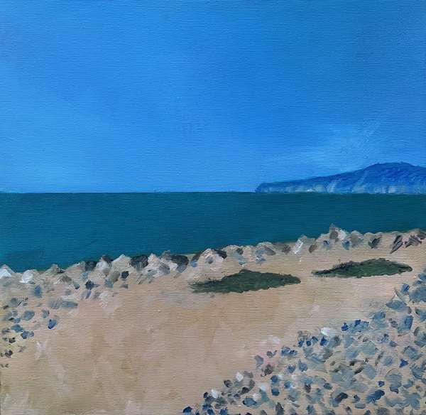 Beach near Cascais, oil on canvas, 30x30 cm - soukromá sbírka, ČR