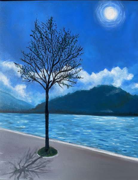 Tegernsee, Early Spring, 50x40 cm, oil on canvas