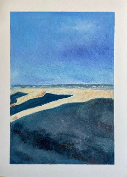 Morning at the Beach, 40x30 cm, pastel on paper