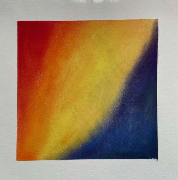 Golden Hour Play, pastel on paper, 30x30 cm