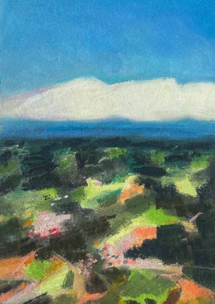 Dare to Fly - sketch, pastel on paper, 40x30 cm